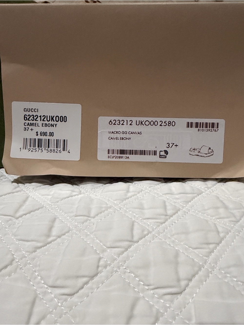 Gucci Brown Beige Logo Platform Slide Sandals - Picture 11 of 13